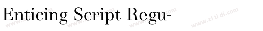 Enticing Script Regu字体转换